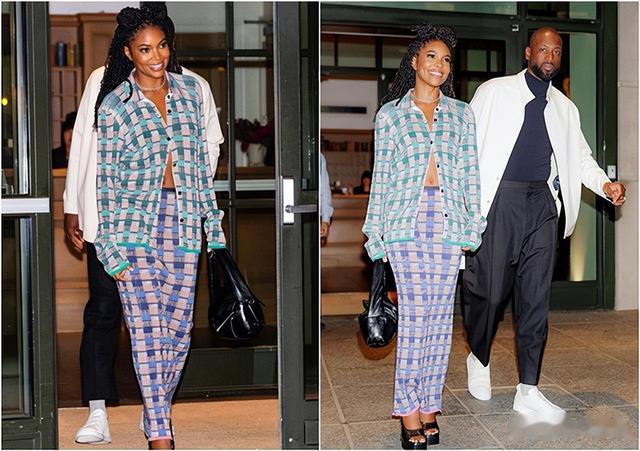 倪妮|41岁韦德晒照,全身黄金装!八块腹肌清晰,明星妻子相伴