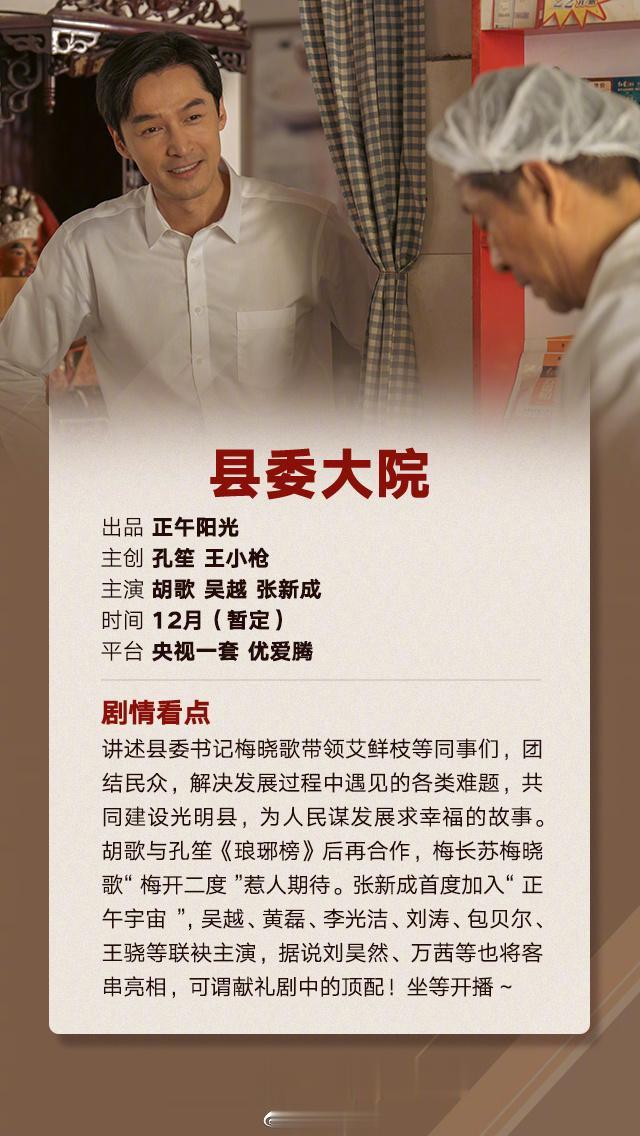 黄渤|12月待播剧：胡歌 王鹤棣 王凯 张子枫 刘学义 周也 殷桃 杨超越 黄渤