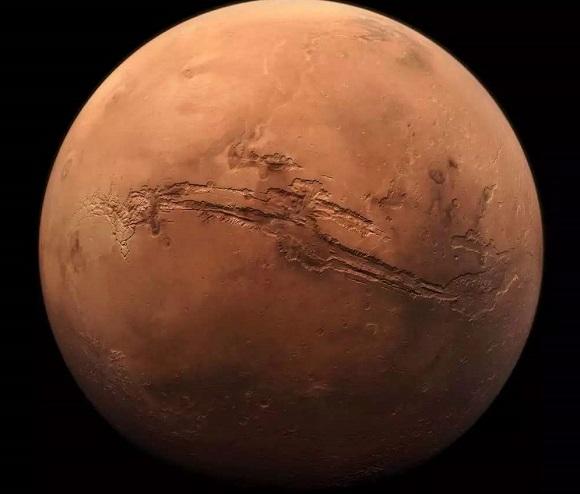 火星表面的最大“疤痕”,像不像巨大生物咬后留下的一道伤口?