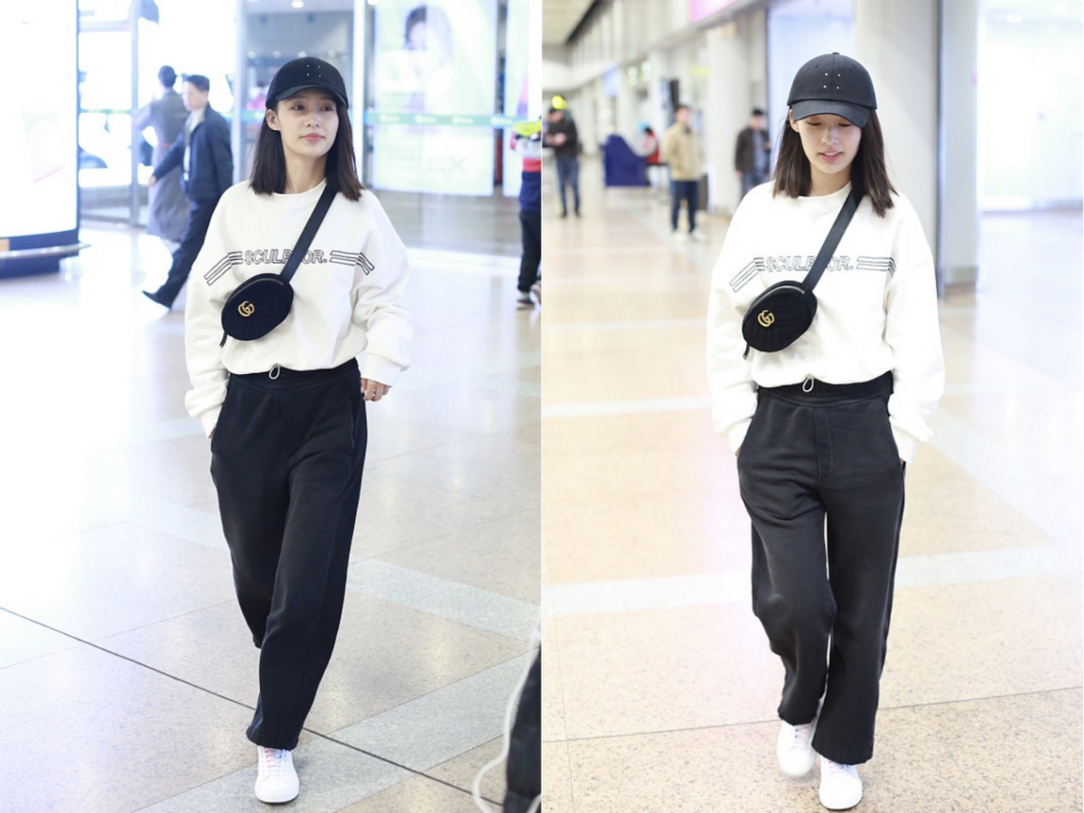 李沁|李沁的气质不是一般的好,穿简单的白色卫衣都好看,不像31岁的人