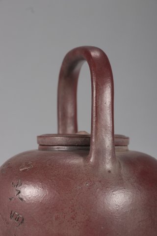 |旧藏-原矿紫砂诗文提梁壶