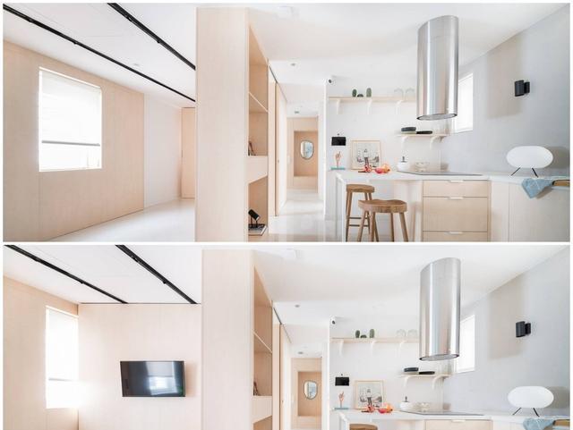 不服不行!45的房子,她靠2面活动墙,直接摇身一变成两室一厅