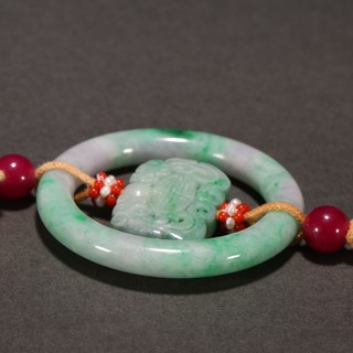 翡翠|回流 翡翠双龙捧寿挂佩