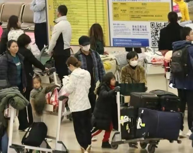 孙俪|孙俪全家走机场真气派!穿貂推一车行李箱,邓超腰板笔直啥也不干