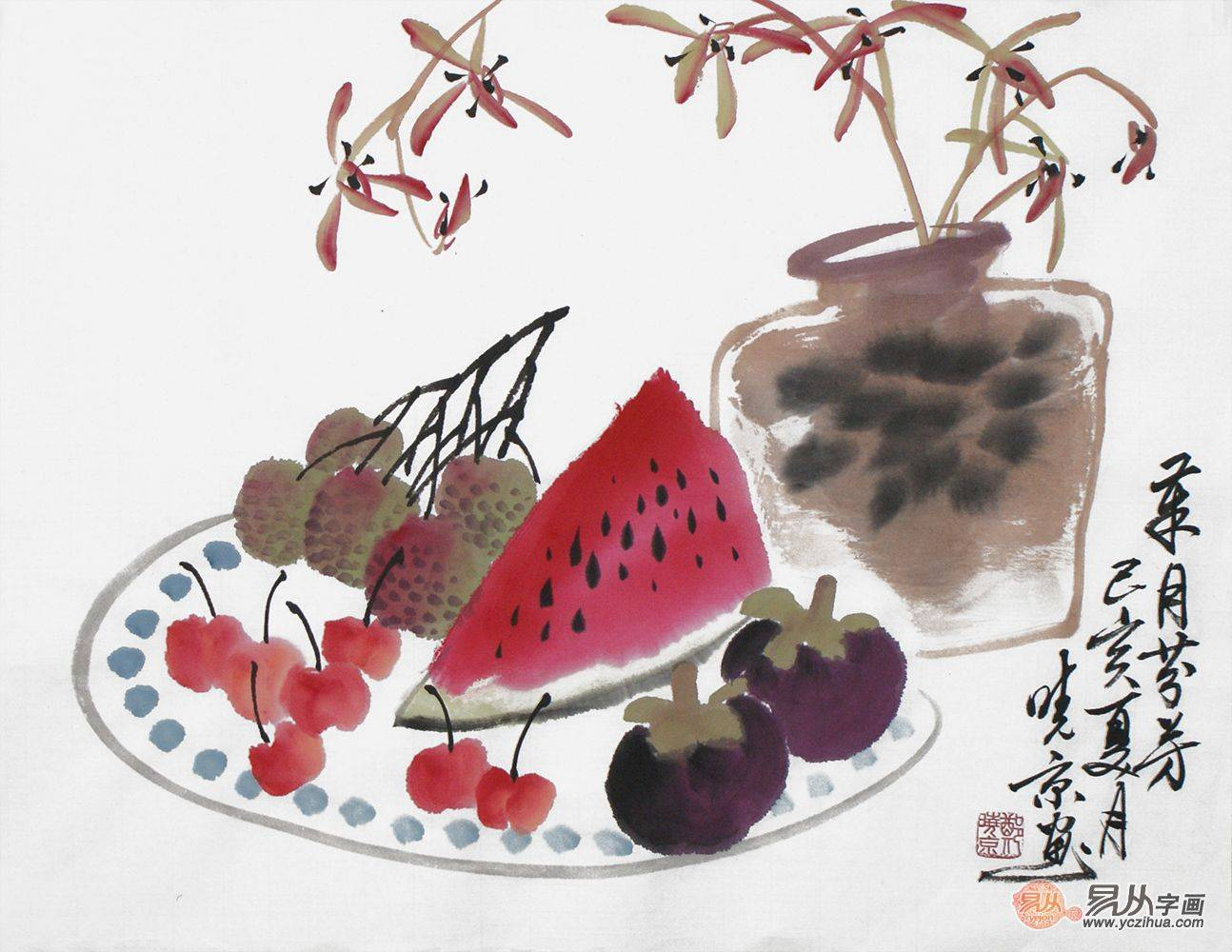 餐厅字画选什么好 颜值高意境好寓意美得花鸟画来了