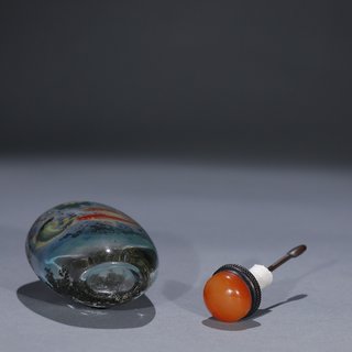 鼻烟壶|旧藏【老水晶 鱼乐图】鼻烟壶