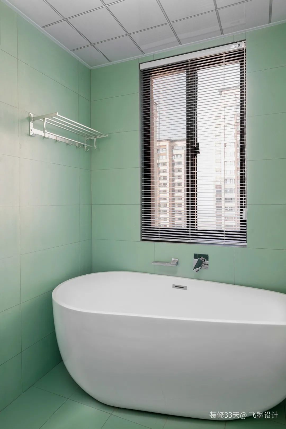 装修设计:147平清新绿色北欧三室跃层