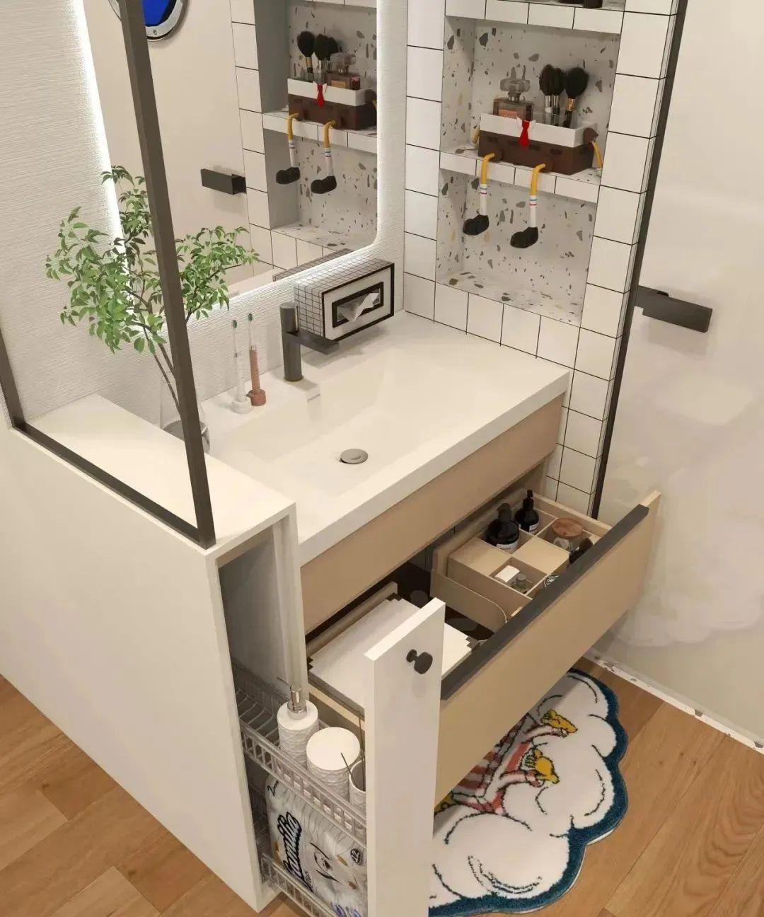 老公坚持卫生间不要洗手台,完工后,不看好的亲戚都前来参观