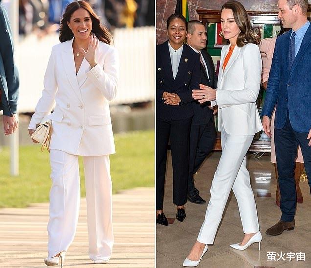 海牙|40岁梅根闪耀海牙，“撞衫”凯特却更大胆，由内到外透着自信