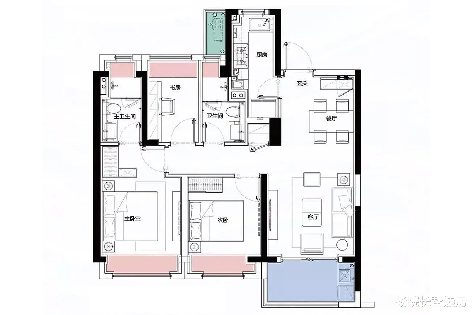 好户型品鉴:这个户型的厨房以及飘窗,确实惊艳到我了
