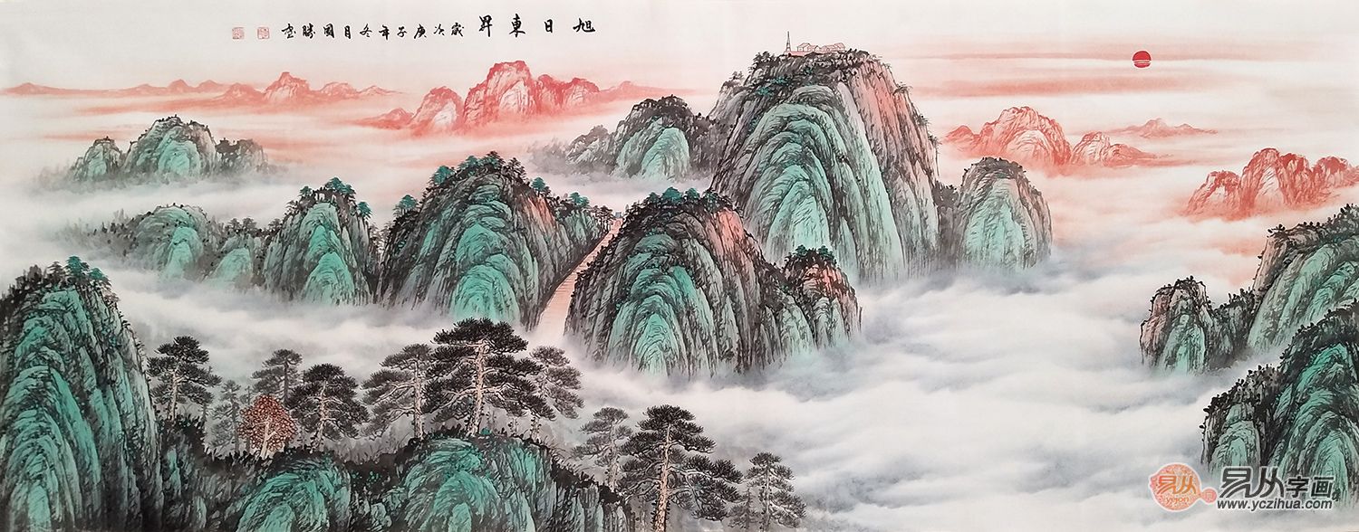 山水画|办公室挂国画山水画 尽显格局与胸怀