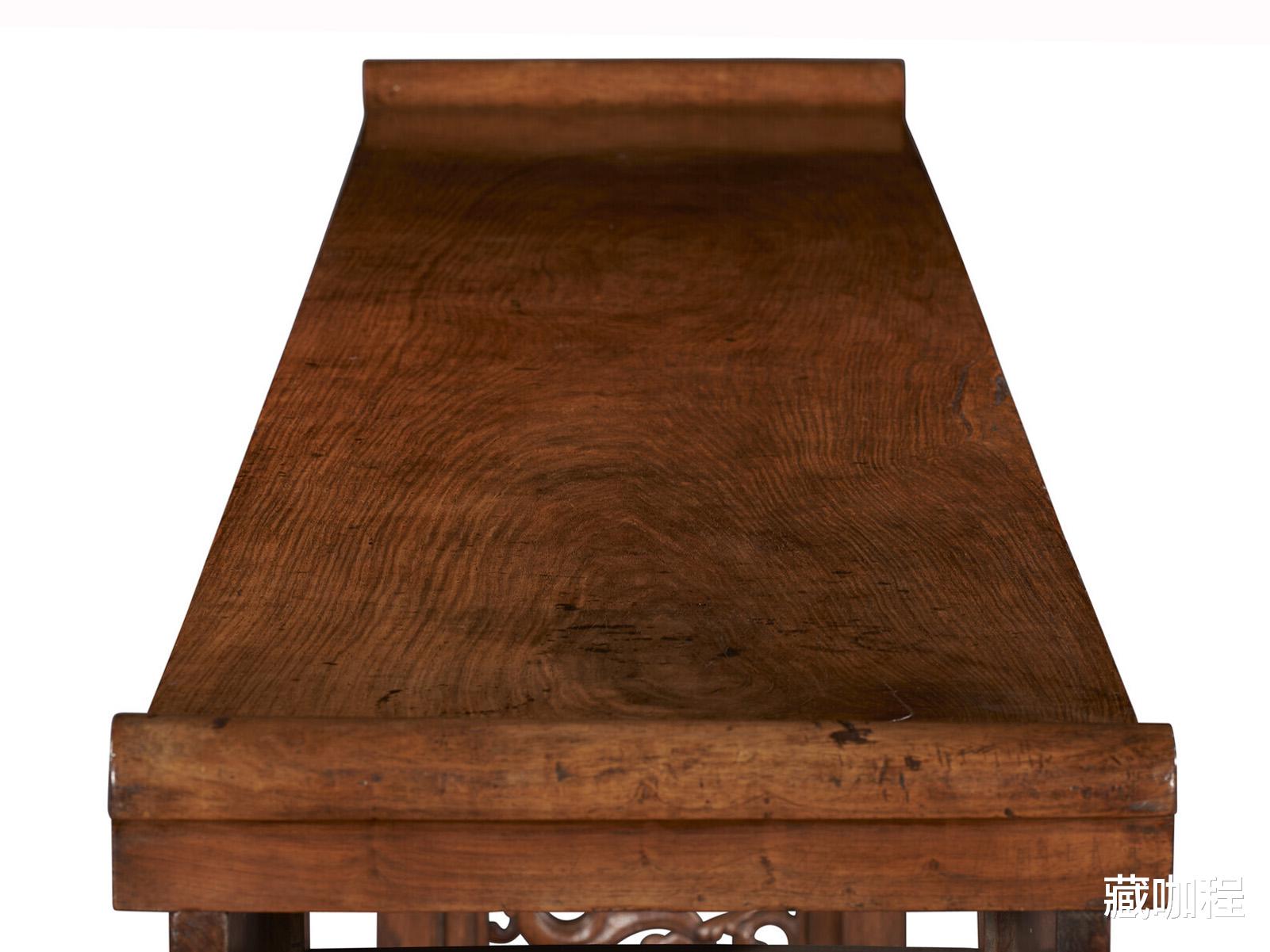 |一块玉厚五厘米,黄花梨翘头案牙板双整挖