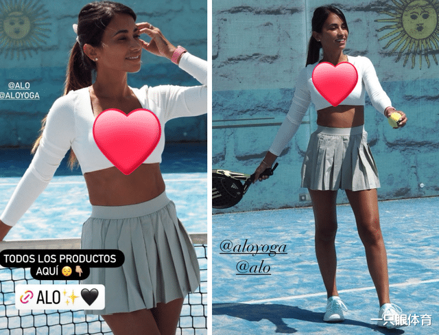 梅西|梅西34岁妻子晒近照,打网球秀身材!有意美黑,青春气息扑面