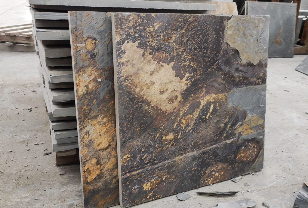 天然锈色板岩青石板，你想象不到的美。