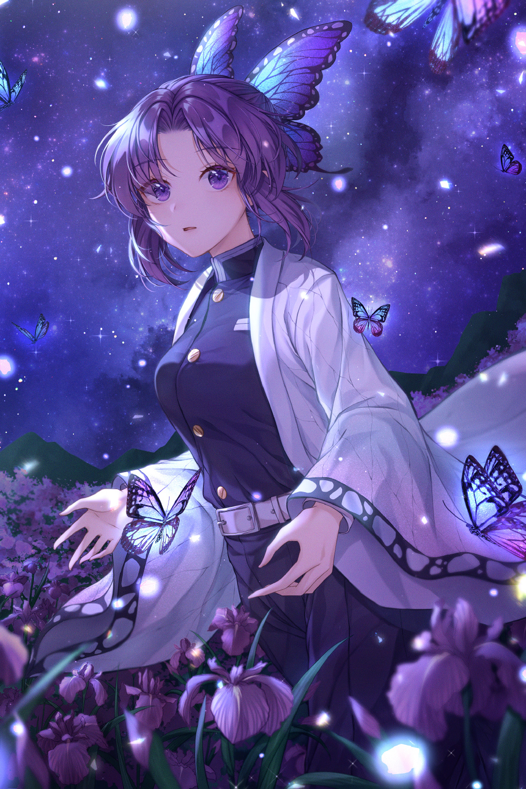 |【动漫壁纸】“玲珑云髻生花样，飘摇风袖蔷薇香”蝴蝶忍壁纸特辑