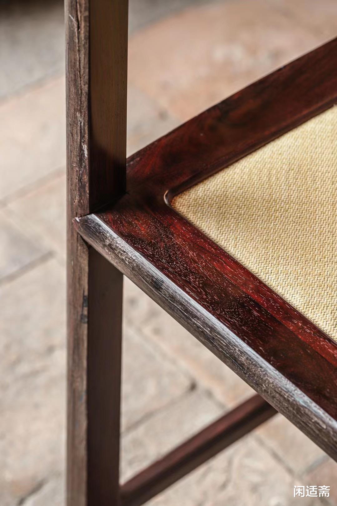 小叶紫檀|以器载道,小叶紫檀老房料,禅椅