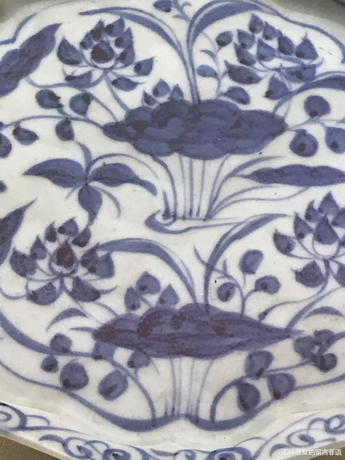 元青花|国博元代陶瓷展上的元青花盘