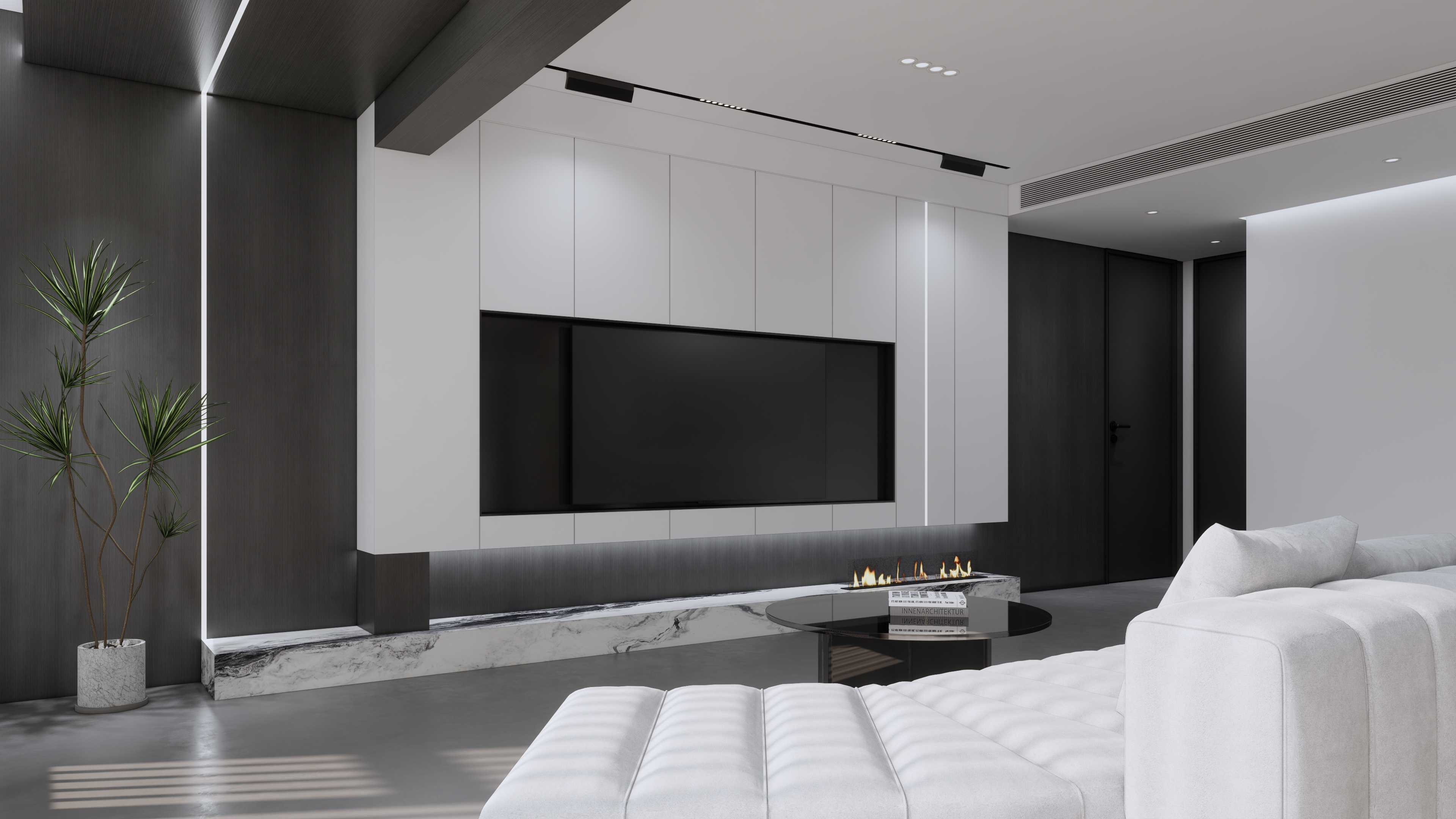 128㎡极简黑白灰,低调含蓄里的情感奔放