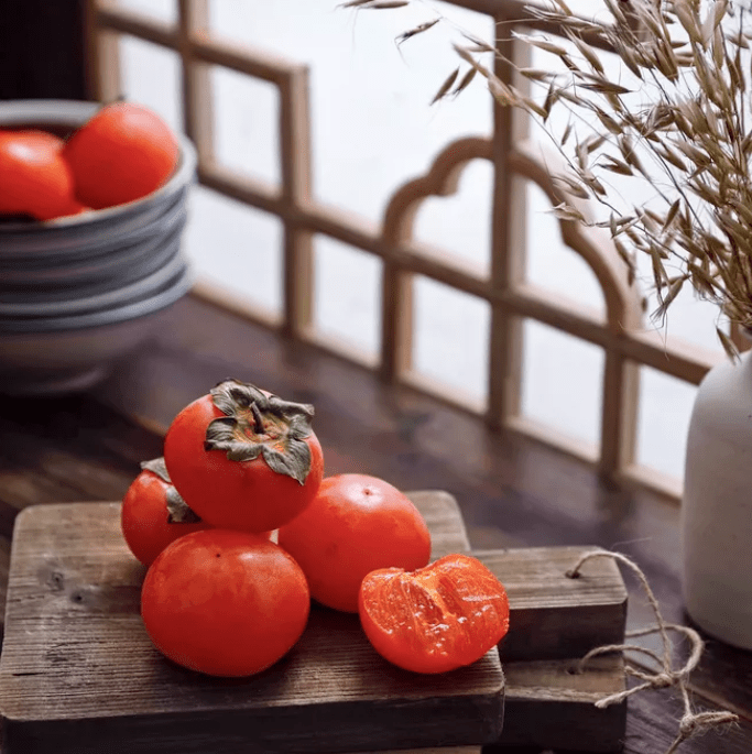 “村暗桑枝合 林红柿子繁”