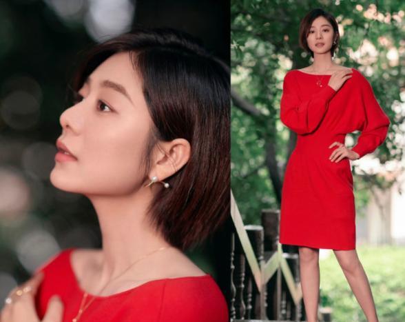 谢娜|卫视春晚，高圆圆穿喜庆的红色连衣裙，孙悦胸前的肌肉若隐若现