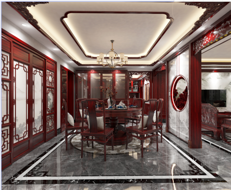 别墅红木装修效果大家觉得如何呢