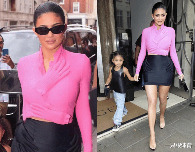 凯莉·詹娜|卡戴珊小妹赴欧洲,牵4岁女儿出街!身材太绝了,黑人男友陪同