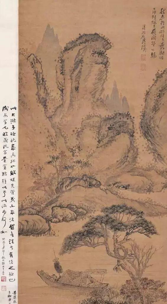 苦瓜和尚石涛高清山水画欣赏：万千墨点，肆意挥洒