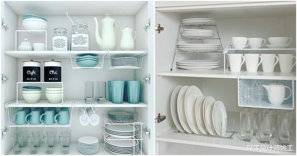 碗碟全放在台面上杂乱无章,听取这4个小建议,还你一个宽敞整洁厨房