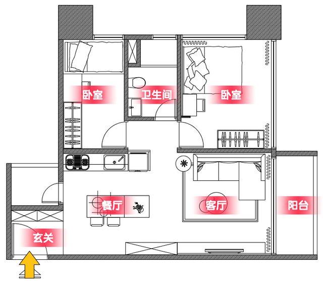 台湾夫妻的精致生活：75㎡的小家看似简单却处处亮点，住着很舒适
