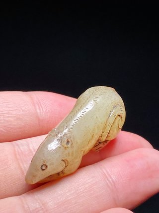 和田玉籽料|清 和田玉籽料 玉鼠 挂件