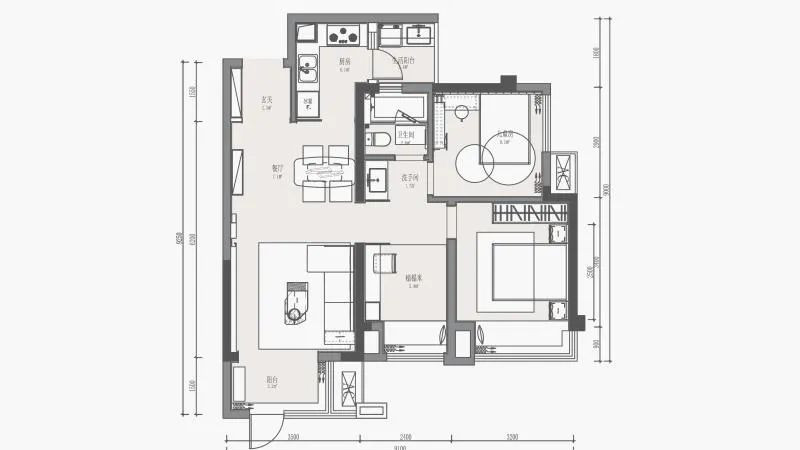 75平米轻奢风，打造出一个极具浪漫气息的婚房