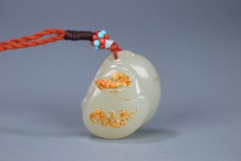 翡翠|和田玉籽料福寿雕件