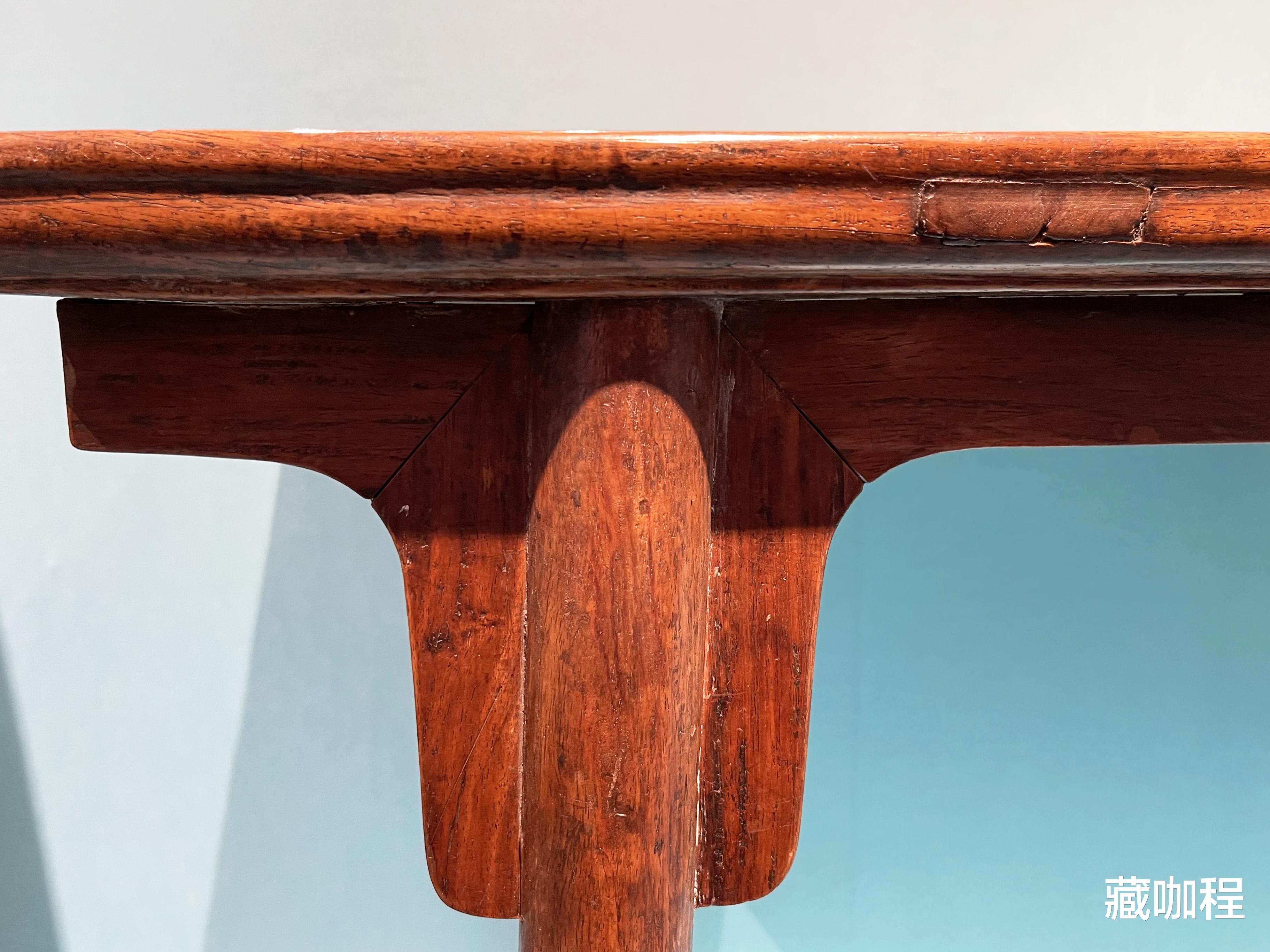 |一场三张黄花梨条案，牙头背面构造是关键（下）