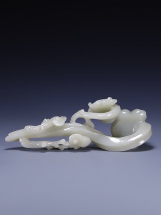 翡翠|和田玉灵芝如意摆件