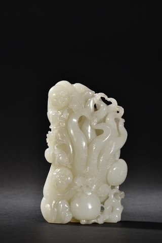 |和田玉三多摆件