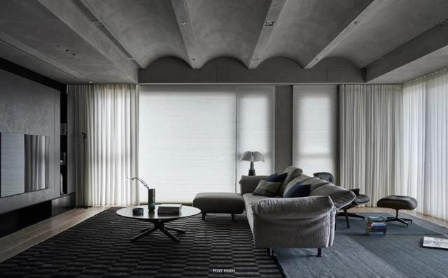 190㎡现代高级灰,简单低调的空间,高级优雅好自然