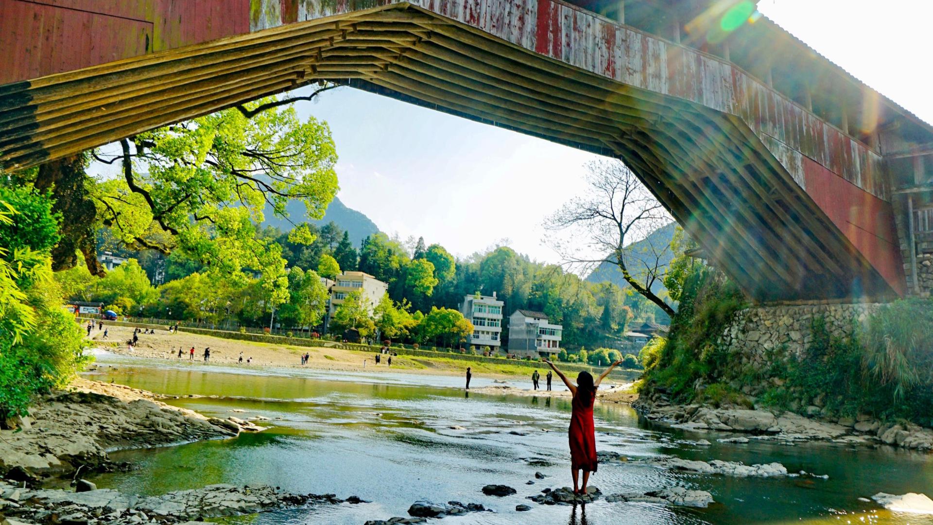 大门|邀你游泰顺，第一站：北涧桥！青山、绿水、蓝天、白云，太美了