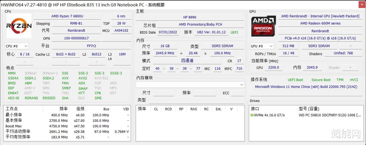 CPU|Ryzen 7 6800U游戏性能测试：轻薄本的最佳核显