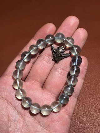 |藏传 爆老:老水晶+老托甲大鹏金翅鸟 手串