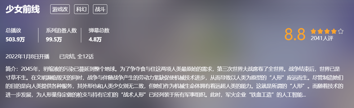 少女前线|看了等于没看，《少女前线》播放量500万，这是“药丸”的节奏