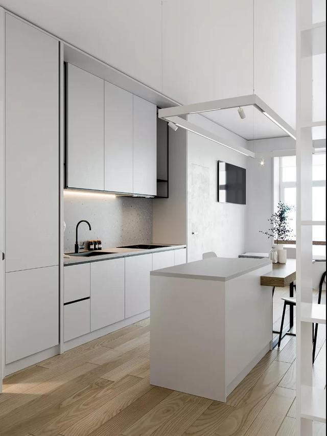 这套48㎡的小宅,不仅宽敞通透,还实现了8大功能,看着真舒服!