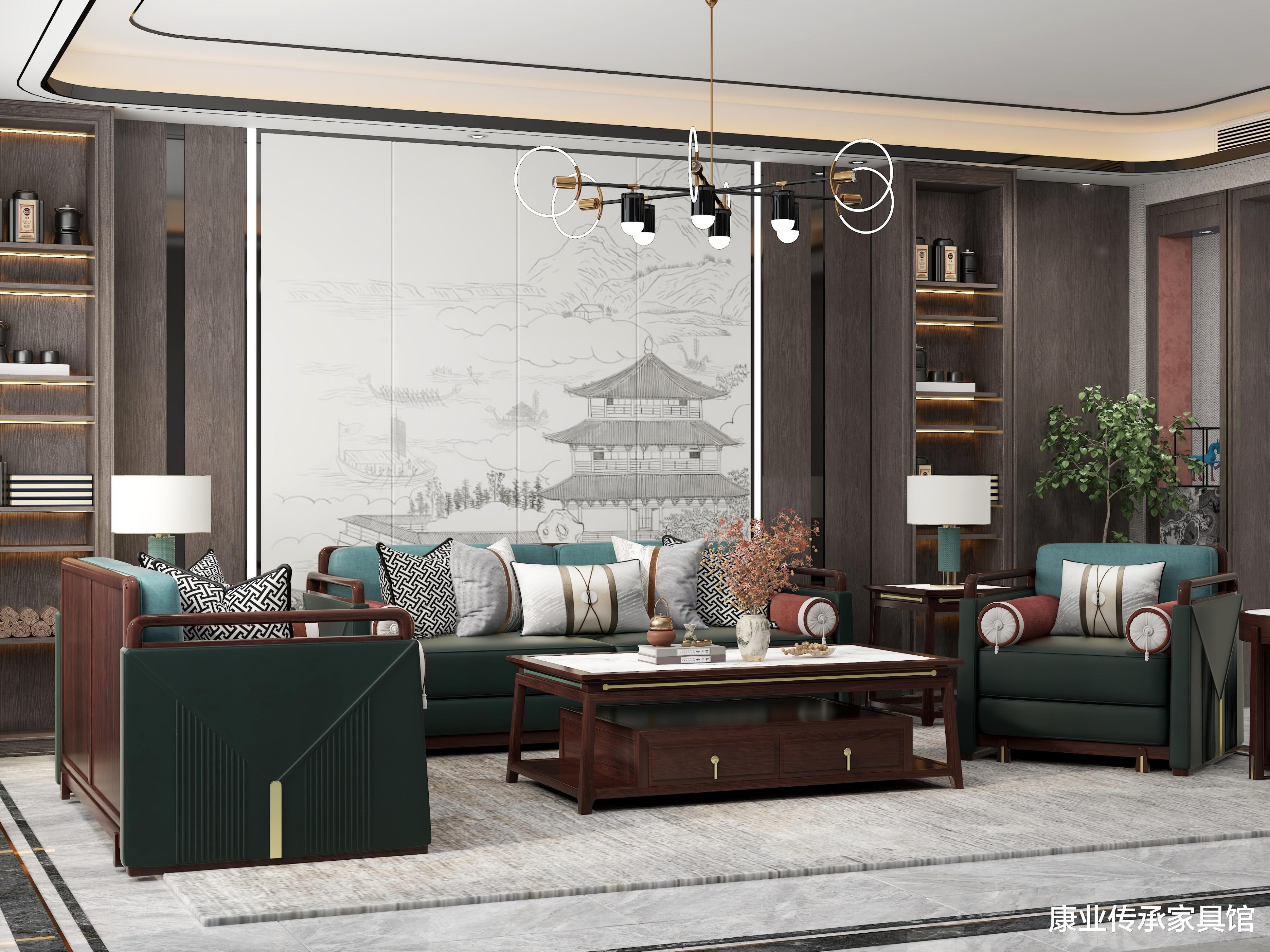 有一种客厅叫新中式,典雅质朴,是格调内敛最直接的表达