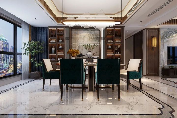 【大咖设计】189平禅意新中式装修案例 中西双厨设计+独立衣帽间