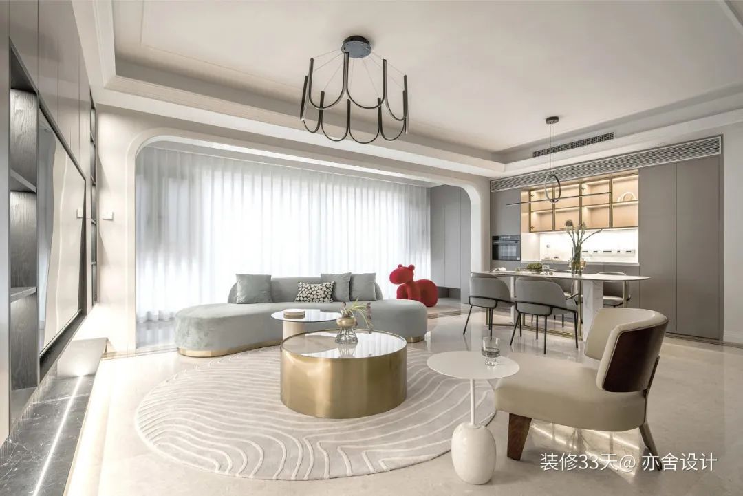装修设计:156平软装改造,现代轻奢四室