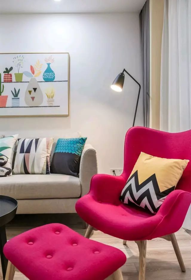 93㎡北欧风,洗衣机+收纳柜统统都可以放阳台,非常实用!