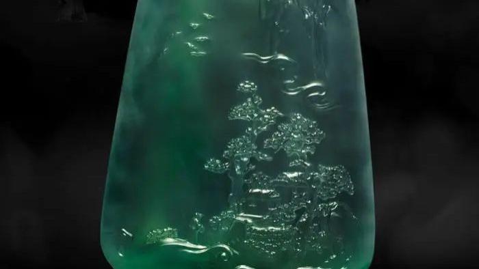 翡翠|玉赏 ▏翡翠玉雕艺术创作——《采菊东篱下》