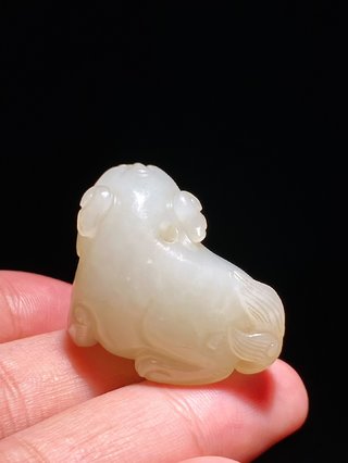 奇石|瑞兽 狮形坠 把件 挂件