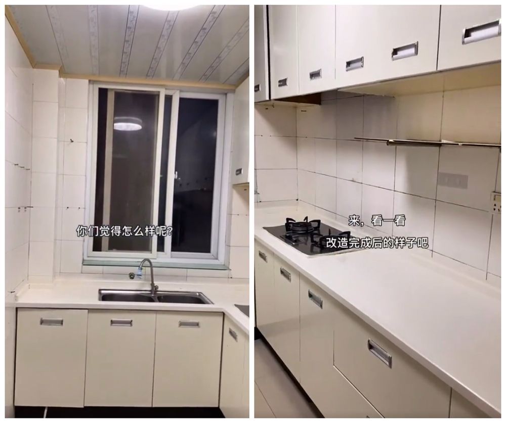 她用15小时时间,低预算改造自家脏旧厨房,让杂乱厨房变干净整洁