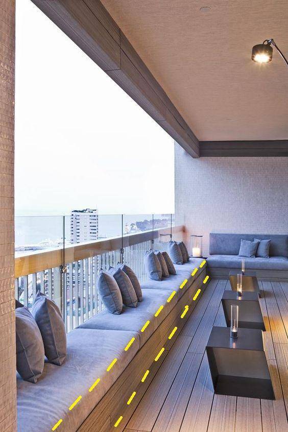 邻居家的创意设计,阳台外侧打一排矮柜,既美观又增加收纳!