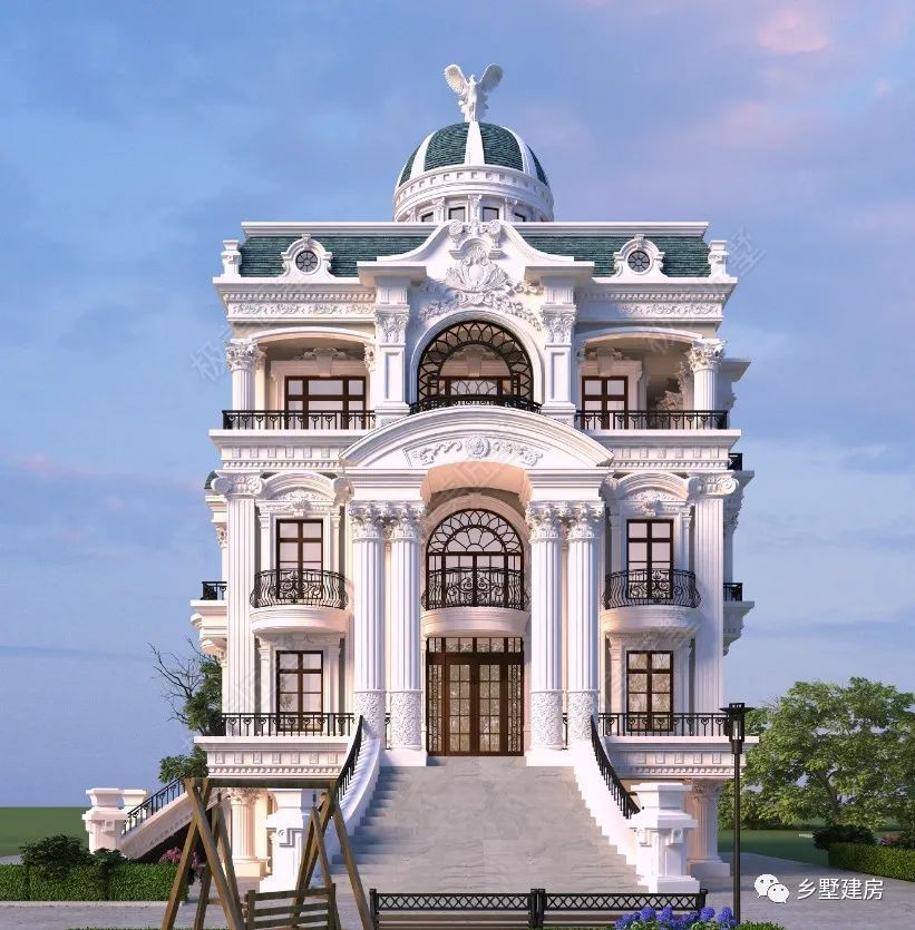 别墅|13.26X14米四层巴洛克风别墅，典雅高贵的代表